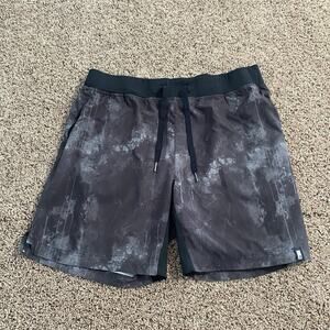Glyder Men's Acadia Short Size XL 6.5” Black Cloud Drip Print Athletic Pull On